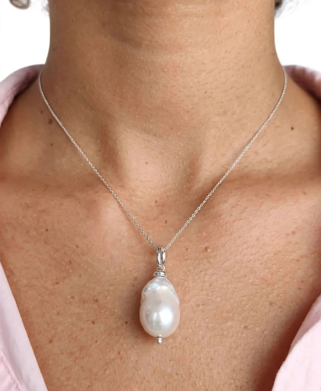 Dije Perla Barroca Plata.925