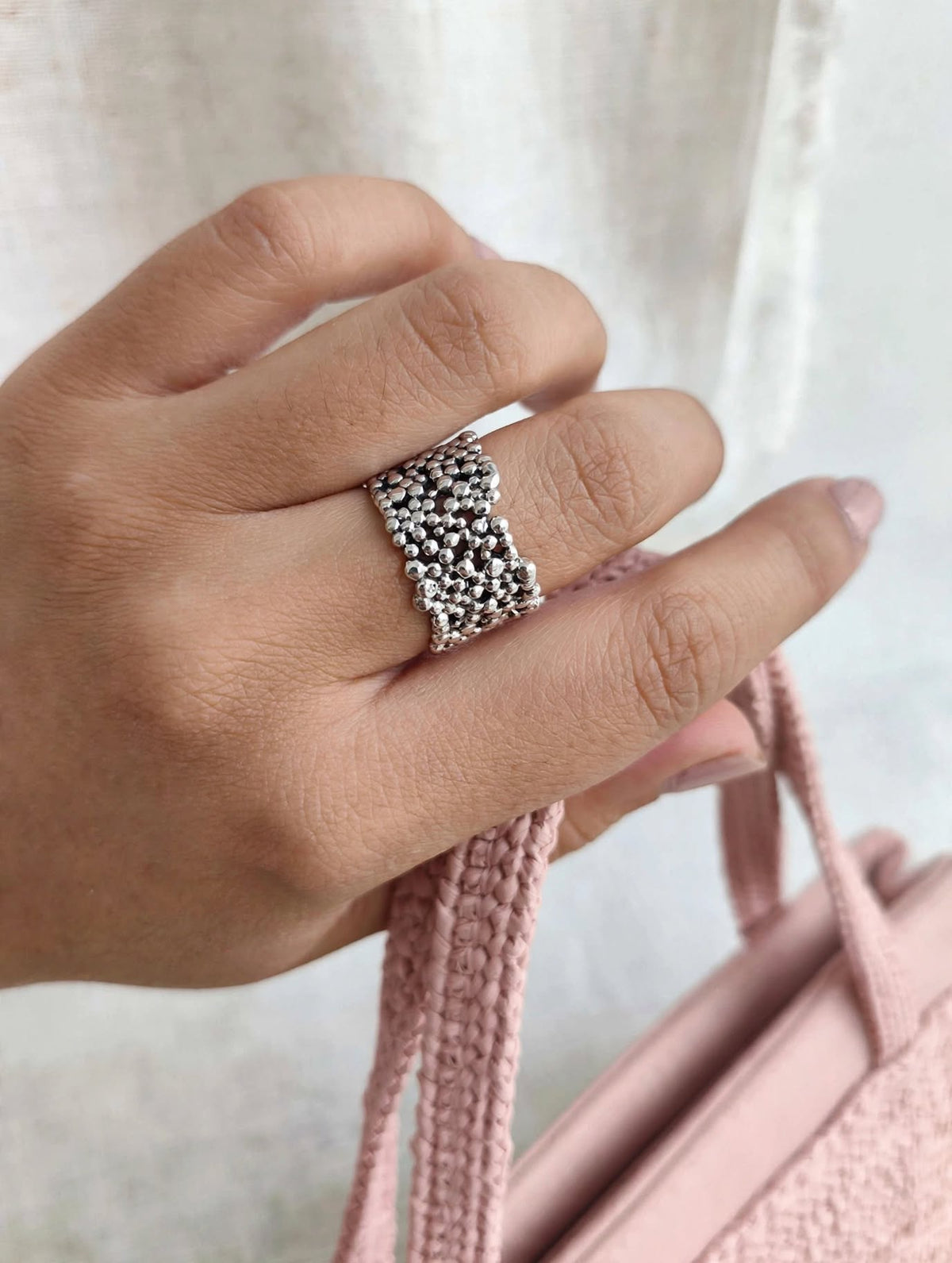 Anillo Puntos Plata.925