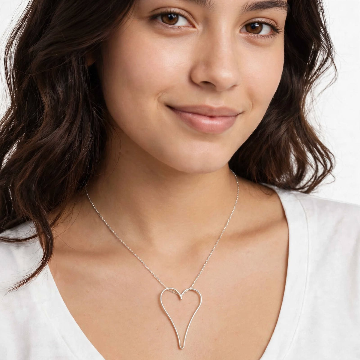 Dije Corazón Silueta Plata.925
