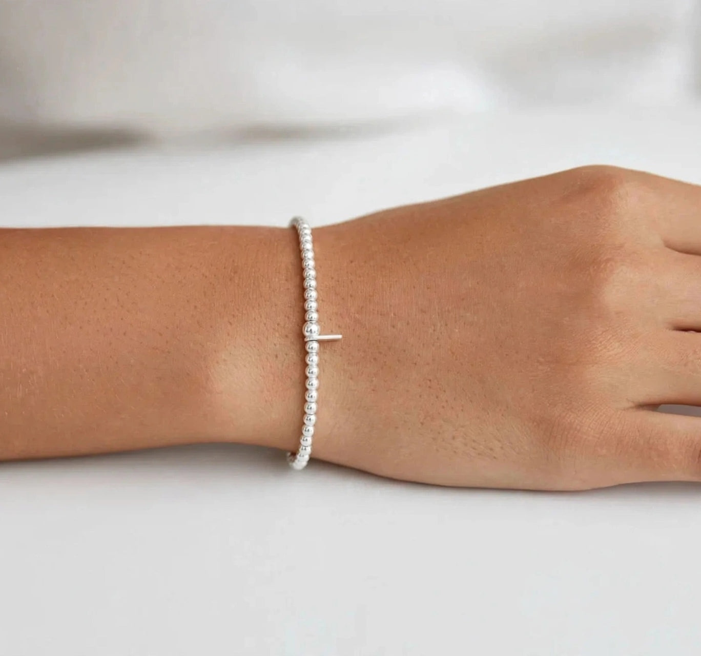 Pulsera de Bolitas 2.2 mm Plata.925
