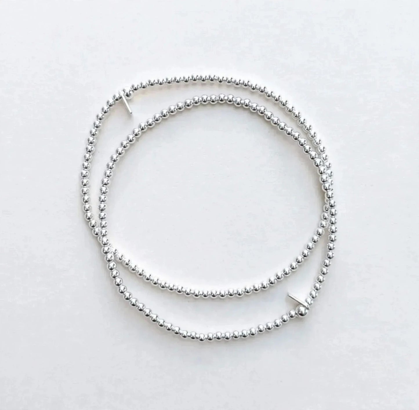 Pulsera de Bolitas 2.2 mm Plata.925