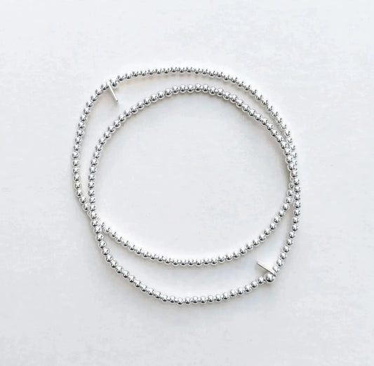 Pulsera de Bolitas 2.2 mm Plata.925